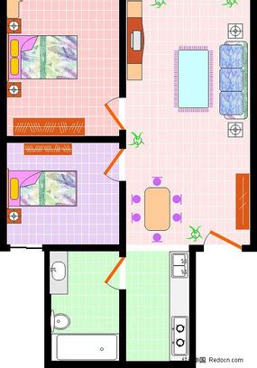 房屋平面图设计CAD素材免费下载_红动中国