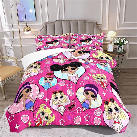 Amazon.com: FEOFKJD Black Girl Comforter Set - Pink Twin Bedding Sets ...