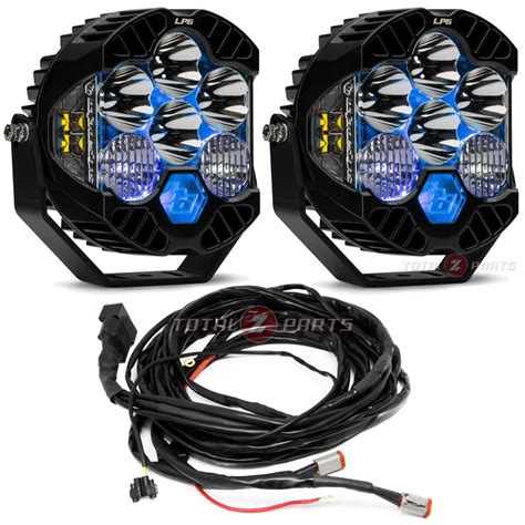 Baja Designs® LP6 Pro LED Driving/Combo Blue Backlight Light Pair & Upfitter Harness