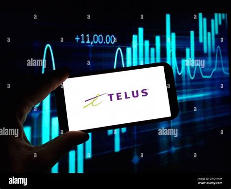 Konskie, Poland - January 22, 2024: Telus company logo displayed on ...