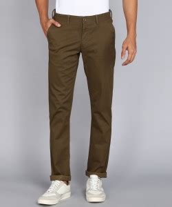 VAN HEUSEN Slim Fit Men Khaki Trousers - Buy VAN HEUSEN Slim Fit Men ...