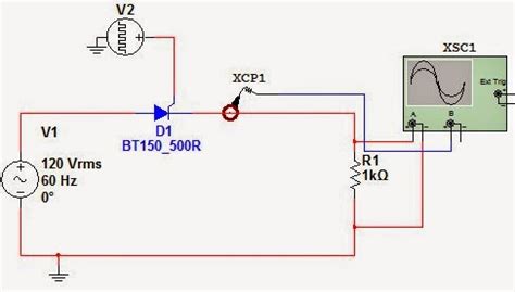 Image result for SCR Half-Wave Rectifier