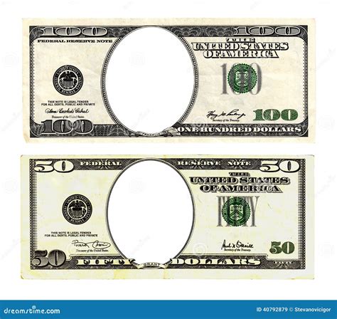 Hundred and Fifty Dollars Bills on White Background. Stock Image ...