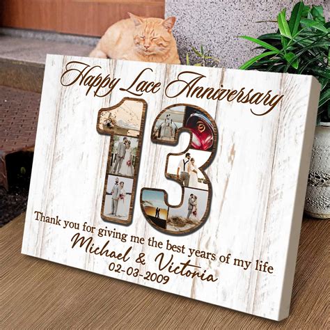 Personalized 13th Anniversary Gift For Wife For Husband, 13 Years ...