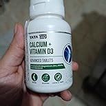 TATA 1mg Calcium & Vitamin D3 supplement with Zinc, Magnesium & Alfalfa ...