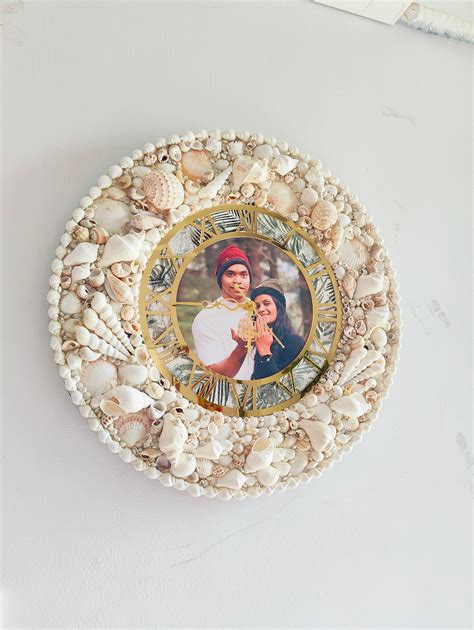 Personalised Photo clock-Boho Aura Floral Clock 19inch – Shellkrafts