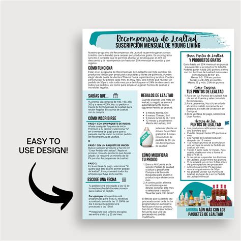 Folleto Recompensas De Lealtad De Young Living | Loyalty Rewards Flyer ...