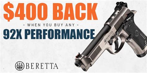 Beretta 92X Performance Rebate - Get $400 back | gun.deals