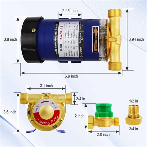 120W Home Water Pressure Booster Pump with Automatic Water Flow Switch ...