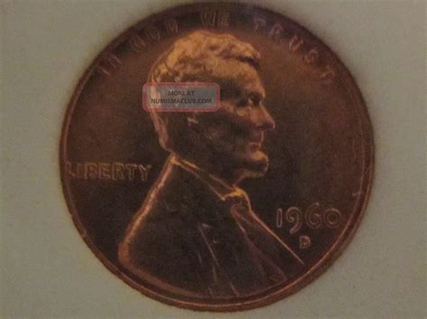 1c93 1960 D Lincon One Cent Coin Uncirculated Estate Money Collectable