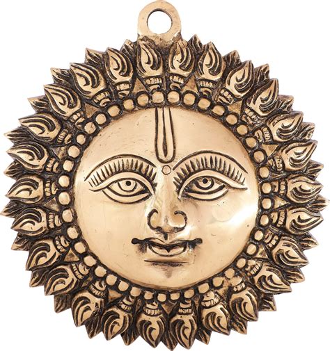 Buy Pick End Now Brass Sun Surya Face Idol Sculpture for Positivity at ...