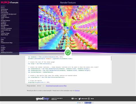 Pixi.js TypeScript Example 的图像结果