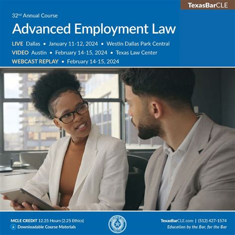 Register today for the 32nd Annual Advanced Employment Law and Employment Law 101 courses! Dive ...