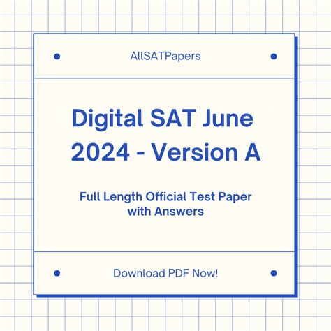 Official 2024 June (Version A) Digital SAT Test Paper | SAT QAS in PDF ...