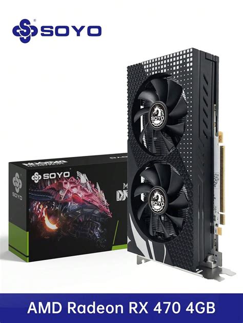 SOYO SOYO Radeon RX470 4G Grafische Kaart GDDR5 Geheugen AMD Gaming ...