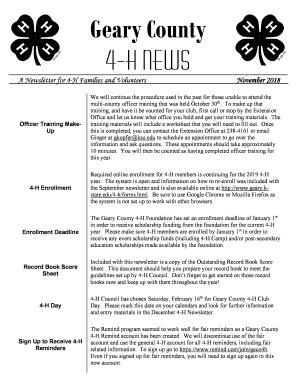 Fillable Online News and Notes (The 4-H Newsletter)Carroll - Carroll ...