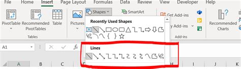 Image result for How to Create a Line On Excel