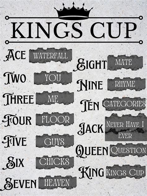 Kings Table Rules at Susan Lebrun blog