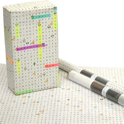 eVincE Word Search Gift Wrapping Paper for Kids Birthday | Christmas ...