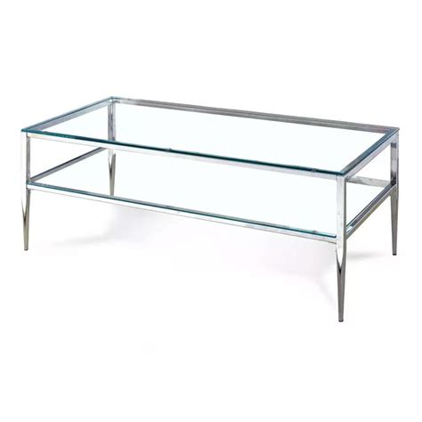 Glass & Chrome Coffee Table - PEAK Event Services
