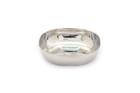 Coconut Stainless Steel - Laser Design Square Plate | Square Snack Pla ...