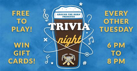 Trivia Night at Around The Horn, 17820 State Highway 120, Groveland, CA ...