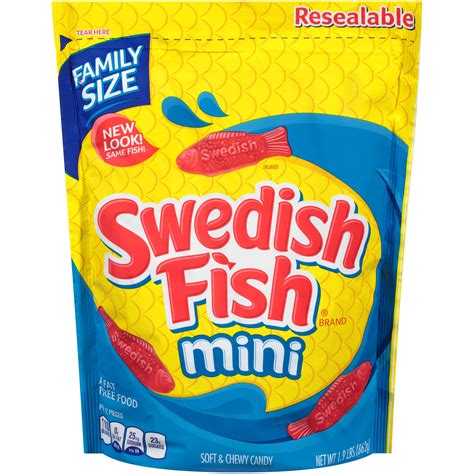 SWEDISH FISH Mini Soft & Chewy Candy for Movie Theater, Classic Flavor ...