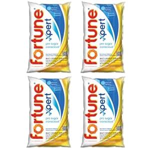 Fortune Xpert Pro Sugar Conscious Edible Oil, 4x1L Multipack : Amazon ...