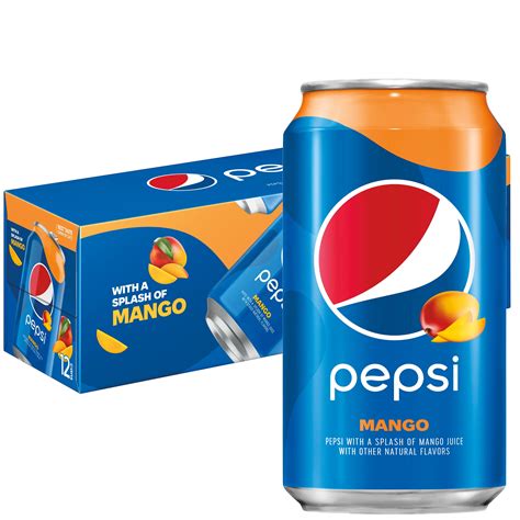 Pepsi Cola Mango Soda Pop, 12 oz, 12 Pack Cans - Walmart.com