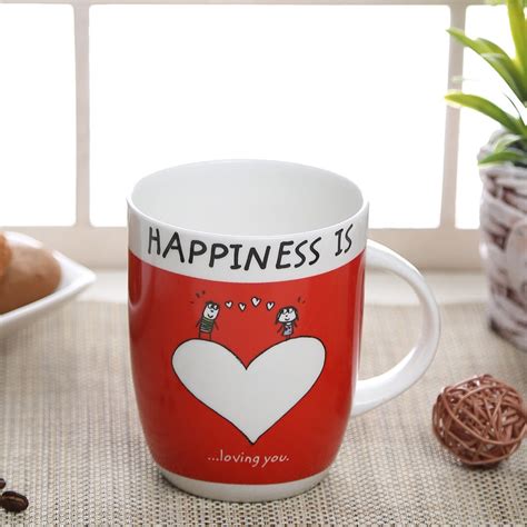 Buy Happiness Loving You Coffee/ Milk Mug 340ml 1Piece Online at ...