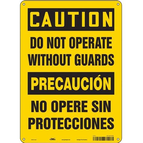 Condor Safety Sign, 14 in Height, 10 in Width, Polyethylene, Vertical ...