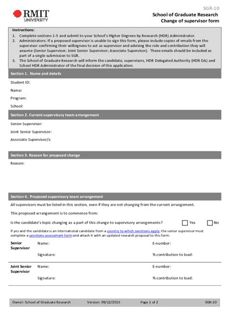 Fillable Online www.rmit.edu.aucontentdamSGR-10 School of Graduate ...