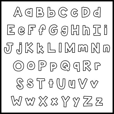 Bubble Letters Alphabet Uppercase
