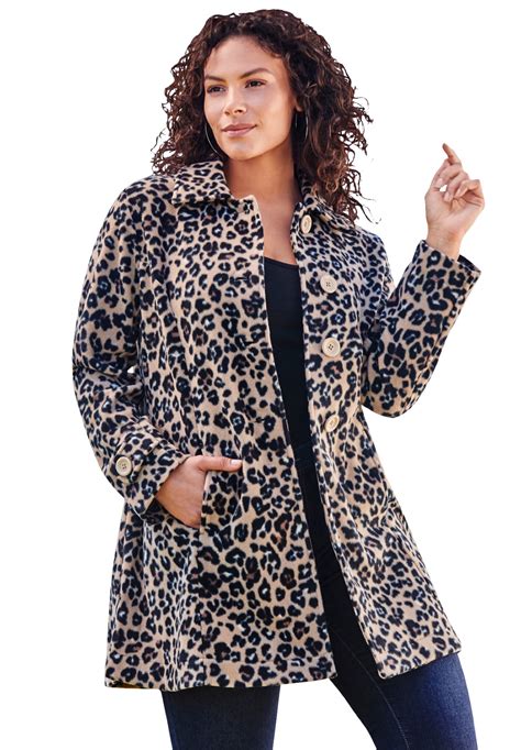 Roaman's Women's Plus Size Fleece Jacket - Walmart.com