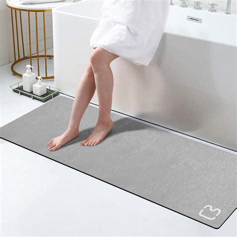 Amazon.com: Bathroom Runner Mat Rugs Long Diatomite Stone Bath Mat ...