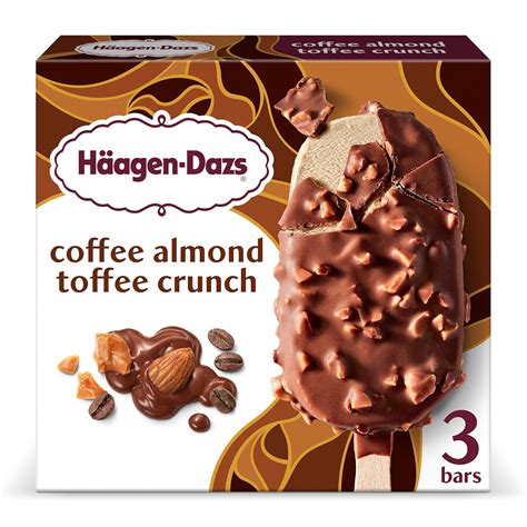 Haagen-Dazs, Coffee Almond Crunch Ice Cream Bar, 3 Count (Frozen)