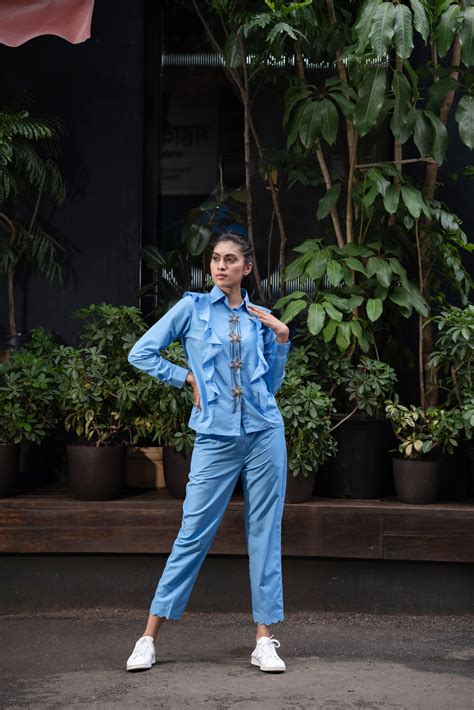 Azure Blue Co Ord Set | Mehak Murpana Label