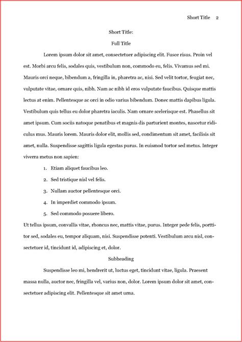 Image result for Asa Format Example Paper