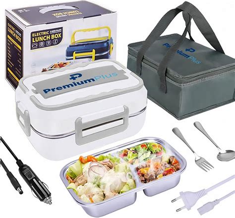 Amazon.com: PREMIUMPLUS Electric Lunch Box Food Heater- Portable Food ...