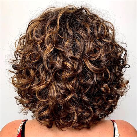 Curly Brown Bob with Blonde Highlights | Long hair styles, Natural ...