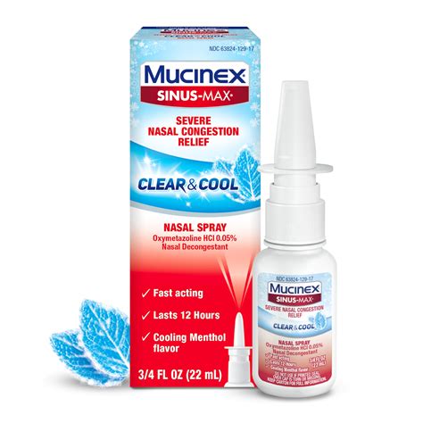 Mucinex Sinus Max Nasal Spray Decongestant 12 Hour Over The Counter | Desertcart KSA