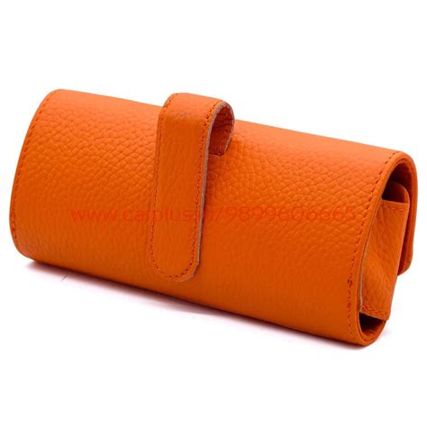 KMH Leather Sunglass Case With Sunshade Clip for Cars-Orange – CARPLUS