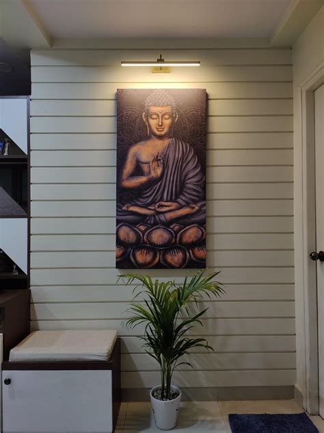 Lord Buddha in Forest Premium Canvas Wall Painting – Vibecrafts
