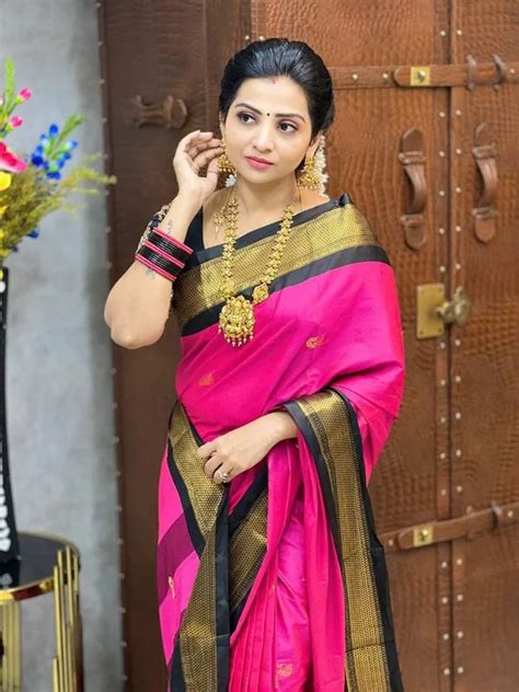 Lakshmi Creation Pink Kanchipuram Silk Saree Pathani Running Blouse For ...