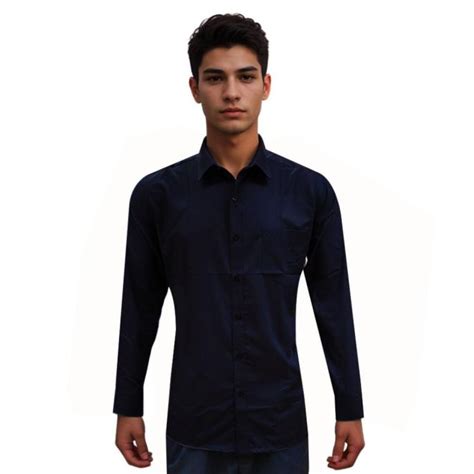 Charaghdin.com - Plain Navy Blue Shirt