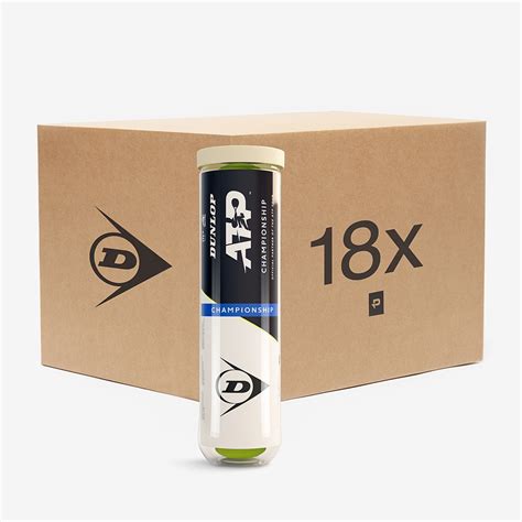 Dunlop ATP Championship Tennis Balls (Box of 18 Tubes / 72 Balls ...