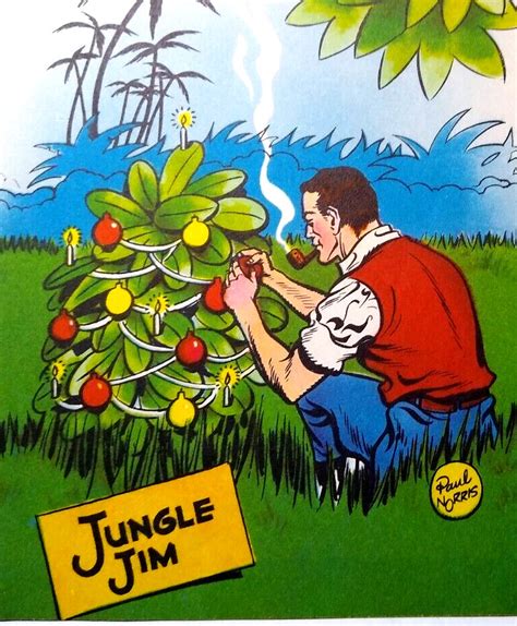 Jungle Jim Christmas Greeting Card Famous Comics 1951 King Features ...