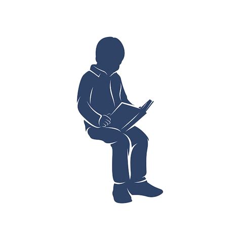 Kinder lesen Buchträume Logo Vektorvorlage Illustrationssymbol ...