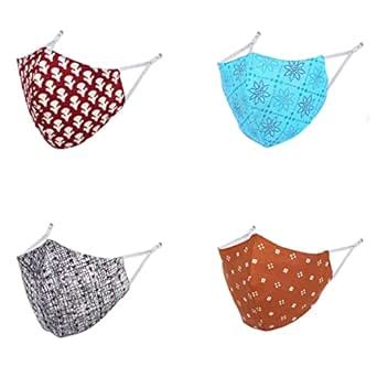 DFR Reversible Cotton Reusable Washable Cloth Masks With Adjustable Ear ...