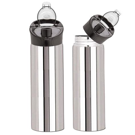 Kuber Industries Stainless Steel 2 Pieces Fridge Water Bottle Set with ...